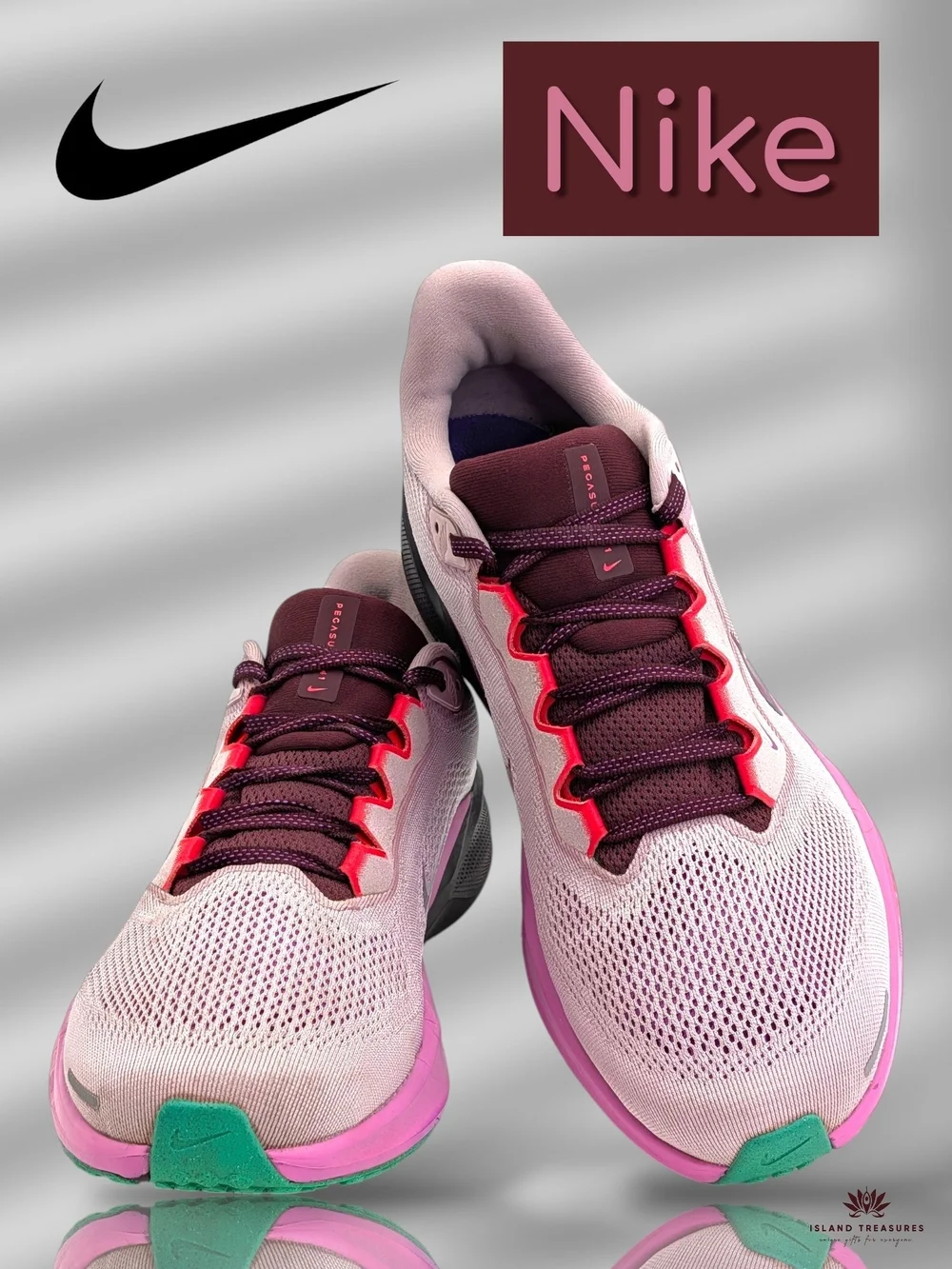 Nike Pegasus 41 Faith Kipyegon Sz 12 Women's Plum Chalk Running Shoes